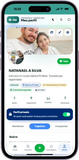 Perfil na Rede Liberdade